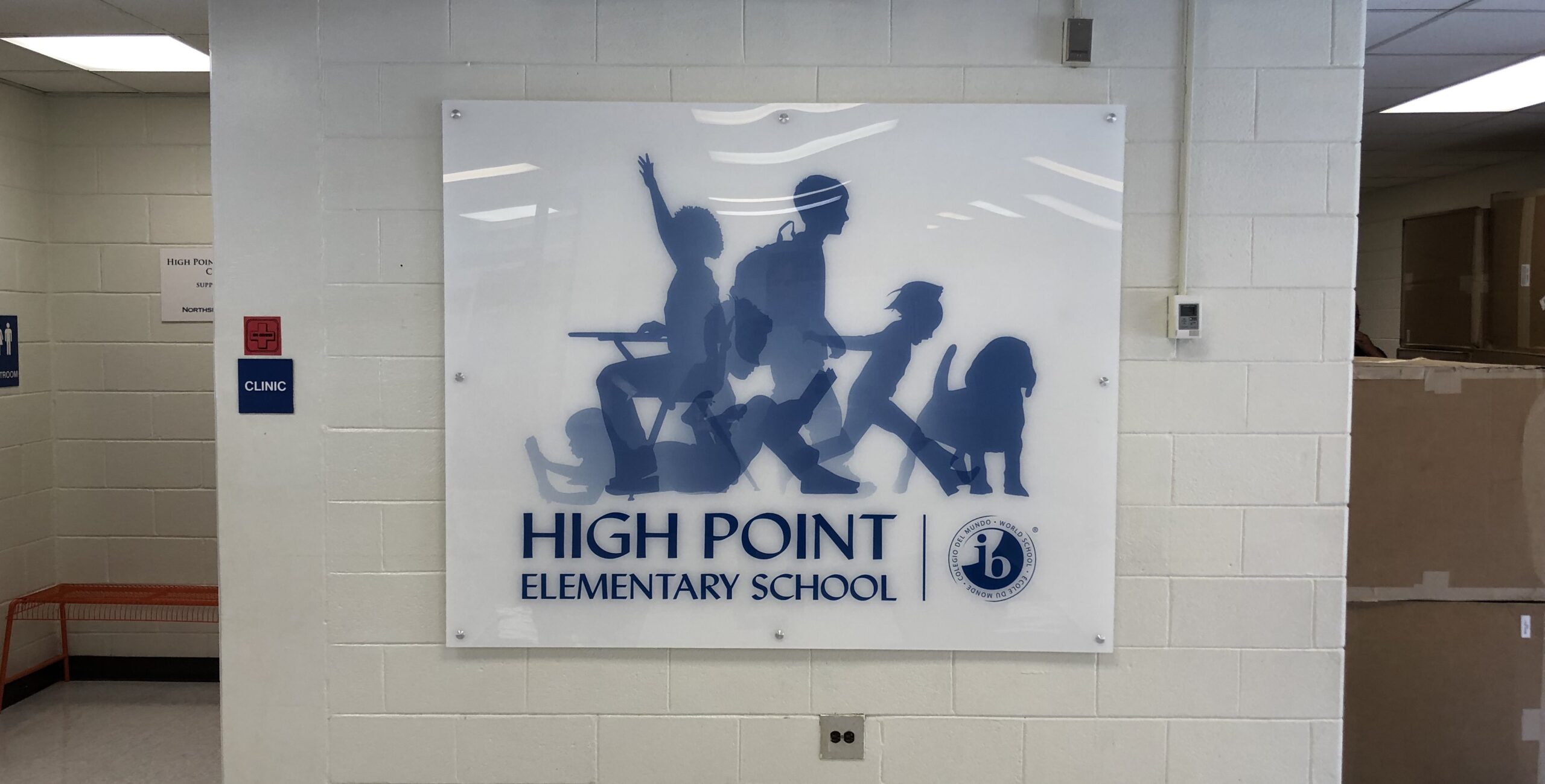 High Point Elementary school wall signage acrylic sign in Georgia