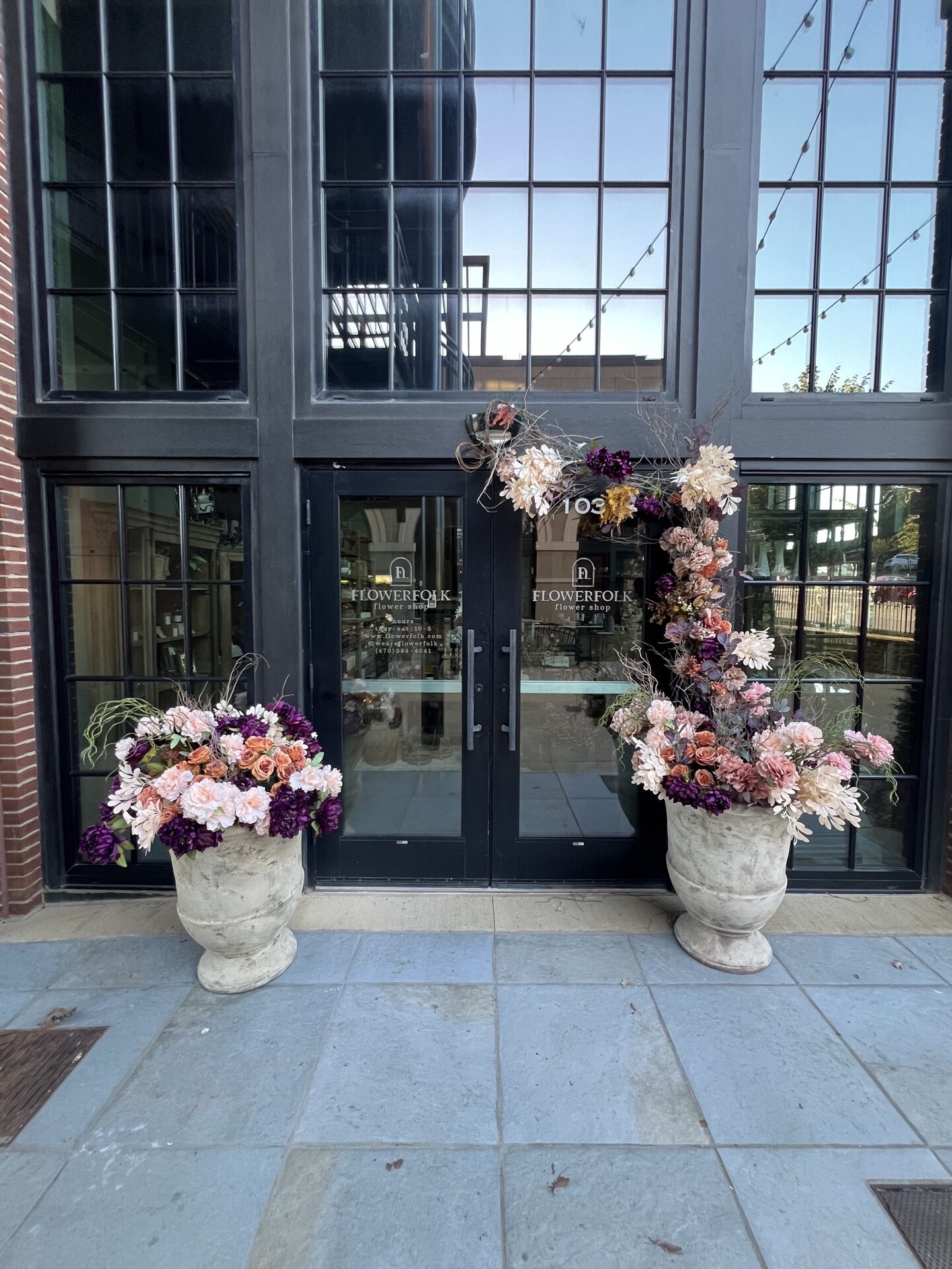 Flowerfolk Flower Shop door graphics Milton, GA