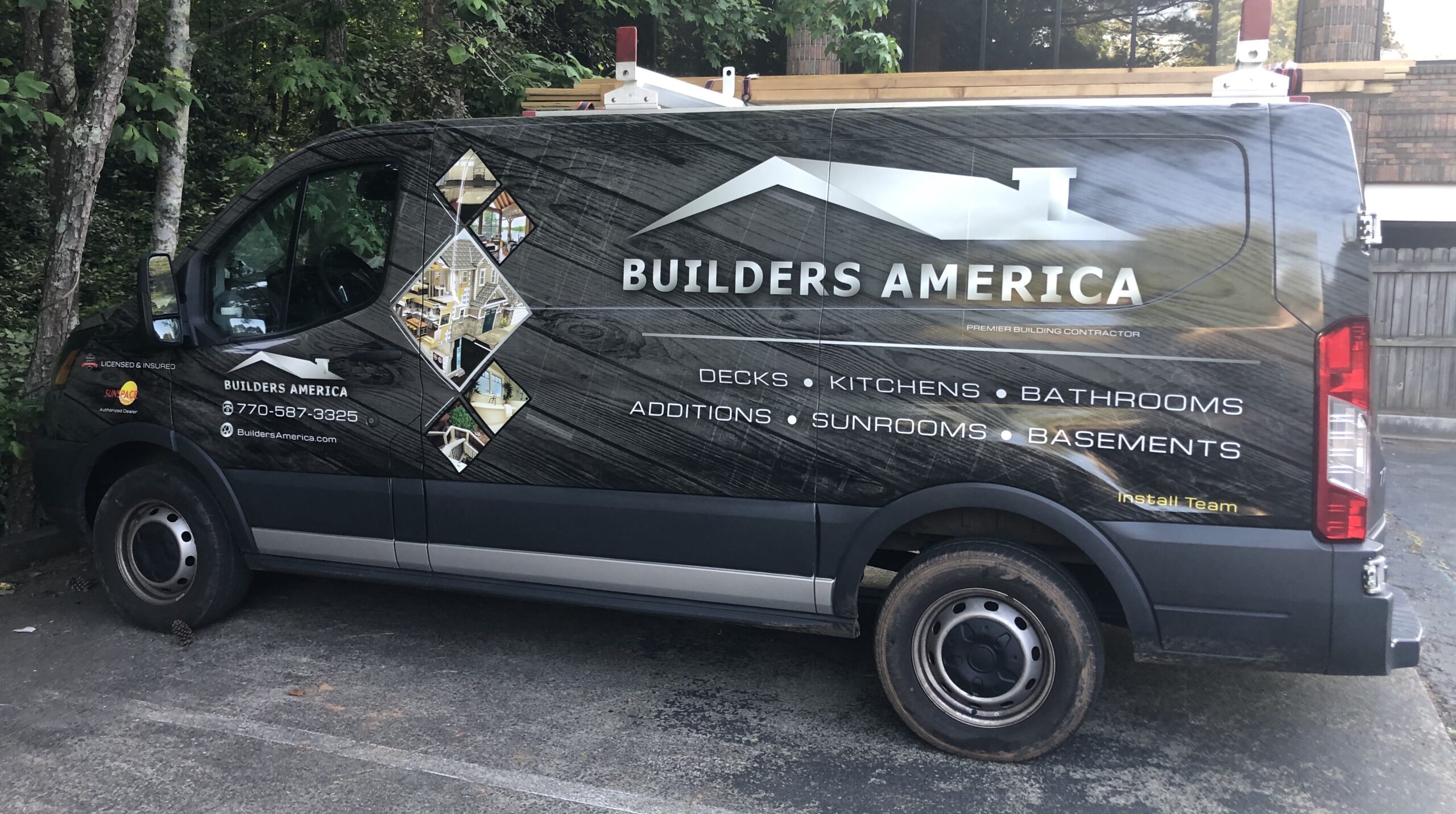 Builders America van wrap in Georgia