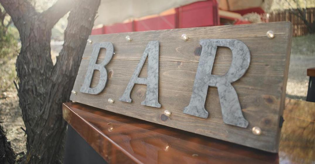 wooden sign for bar Georgia